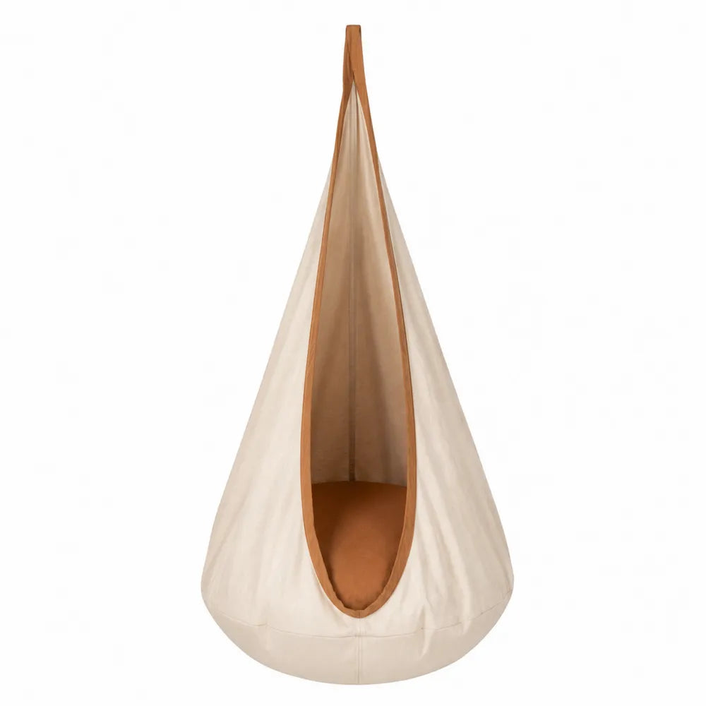 Hängesessel Baumwolle Beige/Braun 150 cm