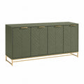 Sideboard MDF-Holz Olivgrün Metall 180x40x80 cm